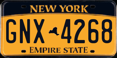NY license plate GNX4268