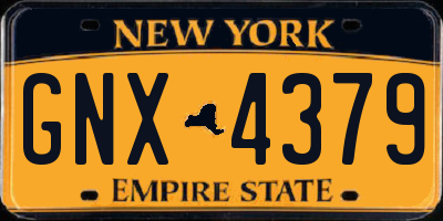 NY license plate GNX4379
