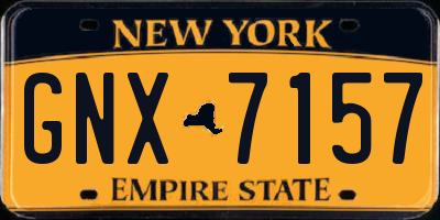 NY license plate GNX7157