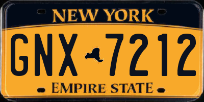 NY license plate GNX7212