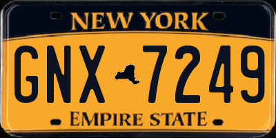 NY license plate GNX7249