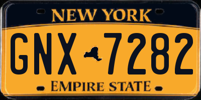 NY license plate GNX7282