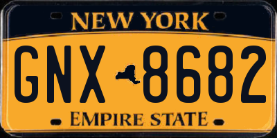 NY license plate GNX8682