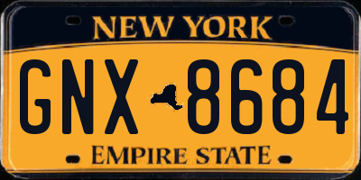 NY license plate GNX8684