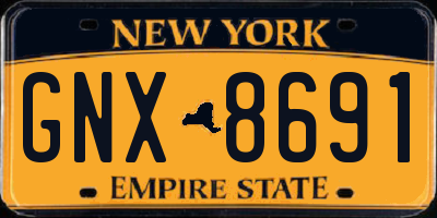 NY license plate GNX8691