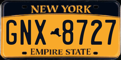 NY license plate GNX8727