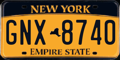 NY license plate GNX8740