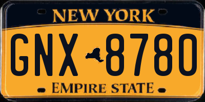 NY license plate GNX8780