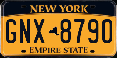 NY license plate GNX8790