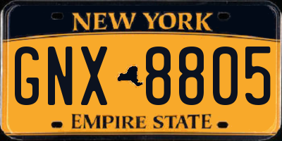 NY license plate GNX8805