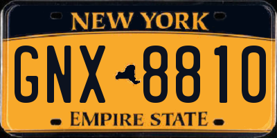 NY license plate GNX8810