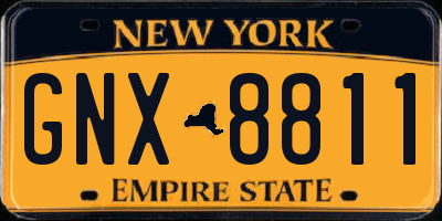 NY license plate GNX8811