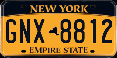 NY license plate GNX8812