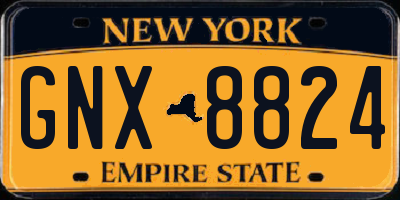 NY license plate GNX8824