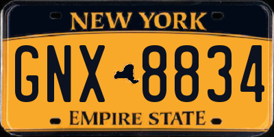 NY license plate GNX8834