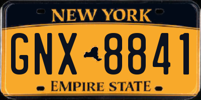 NY license plate GNX8841