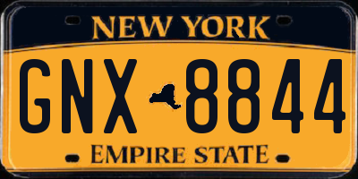 NY license plate GNX8844