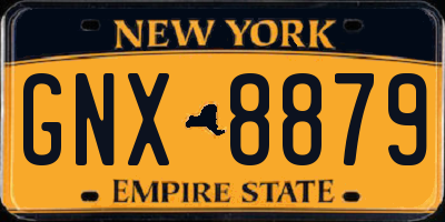 NY license plate GNX8879