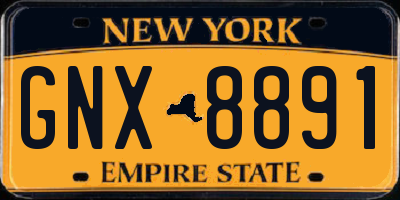 NY license plate GNX8891
