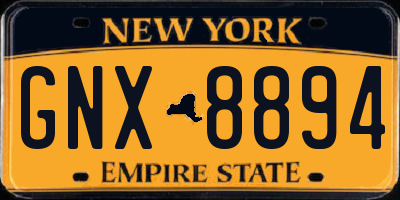 NY license plate GNX8894