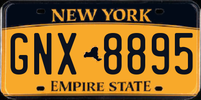 NY license plate GNX8895