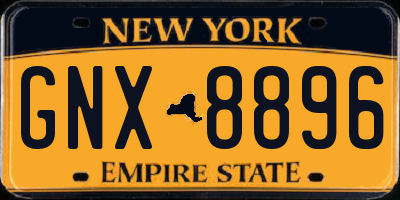 NY license plate GNX8896