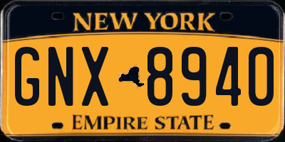 NY license plate GNX8940
