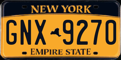 NY license plate GNX9270