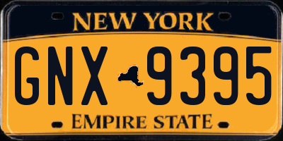 NY license plate GNX9395