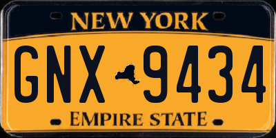 NY license plate GNX9434