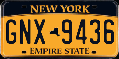 NY license plate GNX9436
