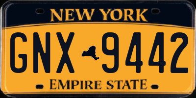NY license plate GNX9442