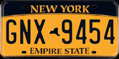 NY license plate GNX9454