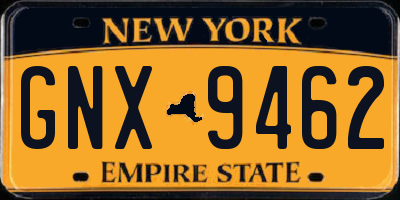 NY license plate GNX9462