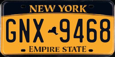 NY license plate GNX9468