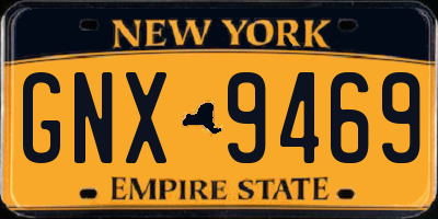 NY license plate GNX9469