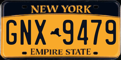 NY license plate GNX9479