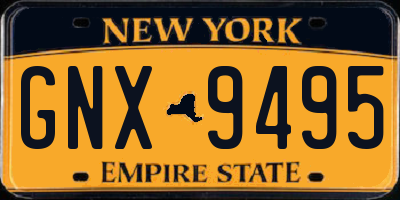 NY license plate GNX9495