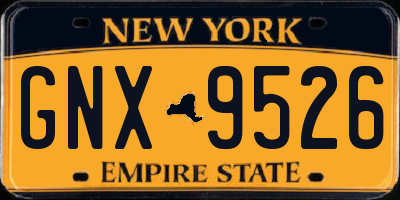 NY license plate GNX9526
