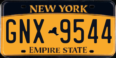 NY license plate GNX9544