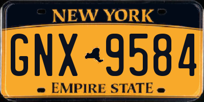 NY license plate GNX9584