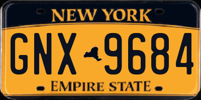 NY license plate GNX9684
