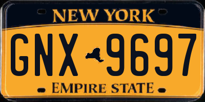 NY license plate GNX9697