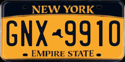 NY license plate GNX9910