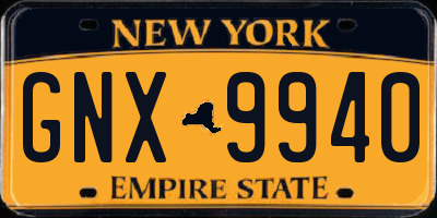 NY license plate GNX9940
