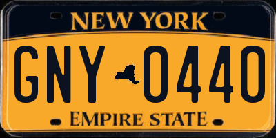 NY license plate GNY0440