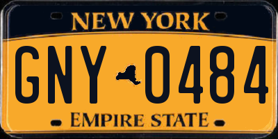 NY license plate GNY0484