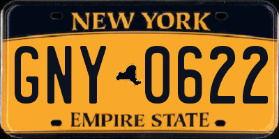NY license plate GNY0622