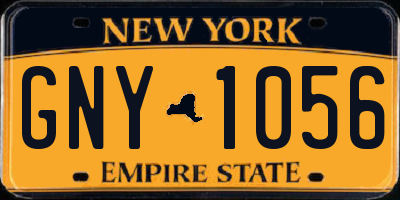 NY license plate GNY1056