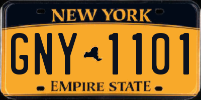 NY license plate GNY1101